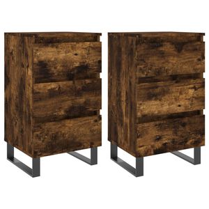 vidaXL 2 db f&uuml;st&ouml;s t&ouml;lgy sz&iacute;nű szerelt fa &eacute;jjeliszekr&eacute;ny 40x35x69 cm