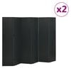vidaXL 2 db fekete ac&eacute;l 6-paneles t&eacute;relv&aacute;laszt&oacute; 240 x 180 cm