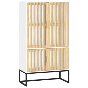 vidaXL feh&eacute;r szerelt fa magasszekr&eacute;ny 70 x 35 x 125 cm