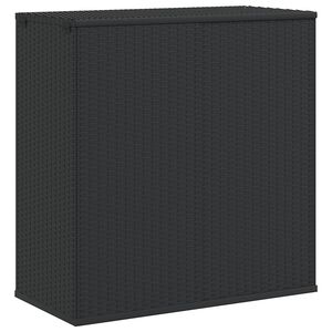 vidaXL fekete polyrattan kerti p&aacute;rnatart&oacute; doboz 100 x 49 x 103,5 cm