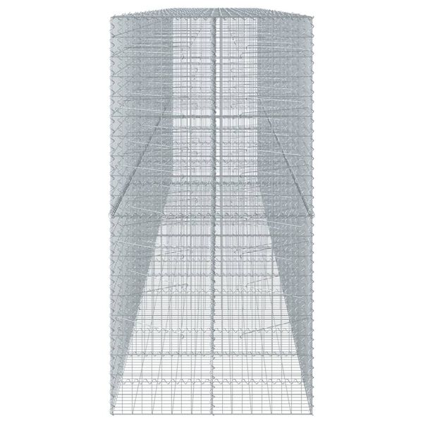 vidaXL horganyzott vas gabion kos&aacute;r fed&eacute;llel 800 x 100 x 200 cm