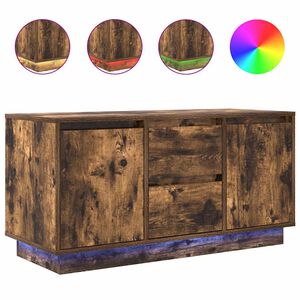 vidaXL f&uuml;st&ouml;s t&ouml;lgysz&iacute;nű TV-szekr&eacute;ny LED-vil&aacute;g&iacute;t&aacute;ssal 100x41x50 cm