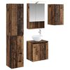vidaXL F&uuml;rdőszobai Szekr&eacute;ny Szett 5 pcs Antik Fa 50 x 14,5 x 70 cm