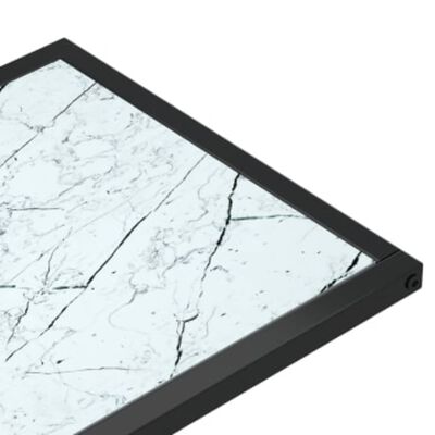 vidaXL fehér márvány edzett üveg számítógép-kisasztal 50 x 35 x 65 cm
