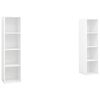 vidaXL 2 db feh&eacute;r szerelt fa TV-szekr&eacute;ny 142,5 x 35 x 36,5 cm