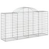 vidaXL &iacute;ves horganyzott vas gabion kos&aacute;r 200x50x100/120 cm