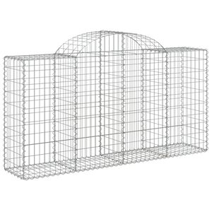 vidaXL &iacute;ves horganyzott vas gabion kos&aacute;r 200x50x100/120 cm