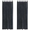 vidaXL S&ouml;t&eacute;t&iacute;tő f&uuml;gg&ouml;ny&ouml;k 2 pcs S&ouml;t&eacute;tsz&uuml;rke 140 x 225 cm B&aacute;rsony