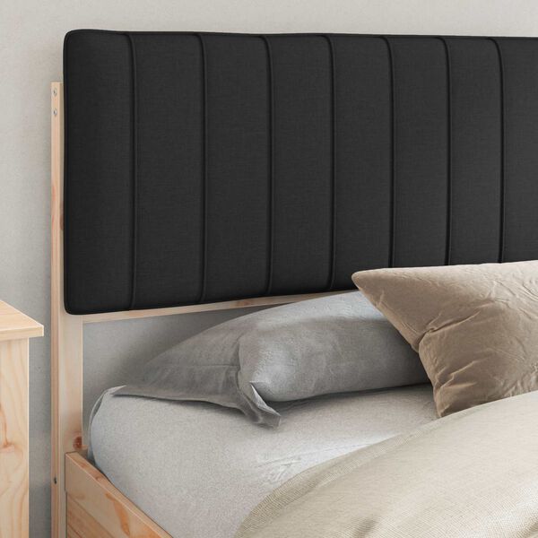 vidaXL &Aacute;gykeret K&aacute;rpitozott Fejt&aacute;ml&aacute;val Fekete 200 x 200 cm