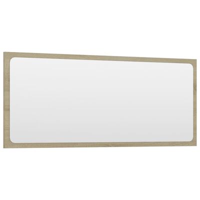 vidaXL sonoma-tölgy színű forgácslap fürdőszobai tükör 90x1,5x37 cm