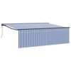 vidaXL Beh&uacute;zhat&oacute; napellenző K&eacute;k &eacute;s Feh&eacute;r 400 &times; 300 cm
