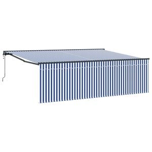 vidaXL Beh&uacute;zhat&oacute; napellenző K&eacute;k &eacute;s Feh&eacute;r 400 &times; 300 cm