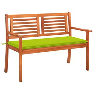 vidaXL 2 szem&eacute;lyes t&ouml;m&ouml;r eukaliptuszfa kerti pad p&aacute;rn&aacute;val 120 cm