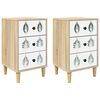 vidaXL &Eacute;jjeliszekr&eacute;ny HANAU 2 db Sonoma T&ouml;lgy 36 x 33 x 60 cm