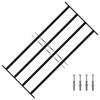 vidaXL Ablak R&aacute;cs 115 x 60 cm Porsz&oacute;rt ac&eacute;l Fekete
