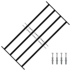 vidaXL Ablak R&aacute;cs 115 x 60 cm Porsz&oacute;rt ac&eacute;l Fekete