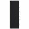 vidaXL Magasfi&uacute; Fekete t&ouml;lgy 35 x 37 x 109 cm Faanyag