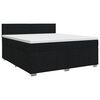 vidaXL Boxspring &aacute;gy matraccal fejt&aacute;ml&aacute;val Fekete 140 x 190 cm Sz&ouml;vet