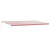 vidaXL Beh&uacute;zhat&oacute; napellenző Piros &eacute;s Feh&eacute;r 600 &times; 350 cm