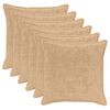 vidaXL P&aacute;rna huzat 6 db HOUTEN Kr&eacute;msz&iacute;nű 65 x 65 cm Műny&uacute;l Szőr
