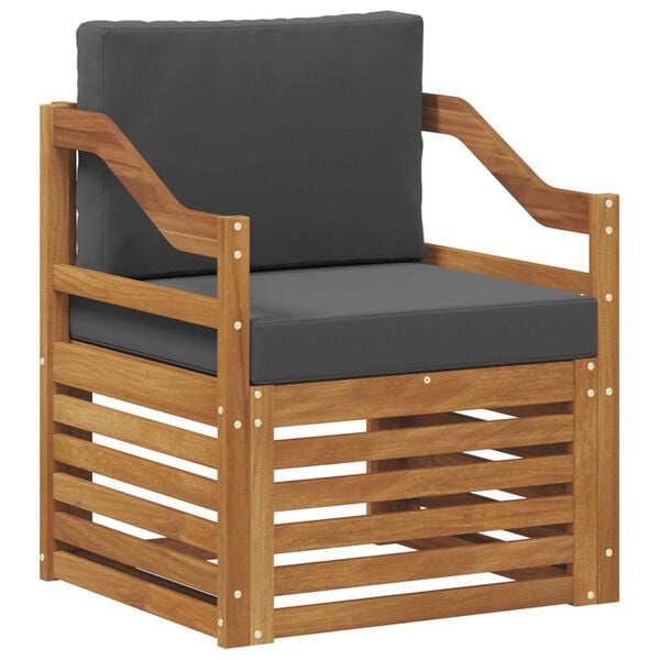 vidaXL K&uuml;lt&eacute;ri kanap&eacute; szett T&ouml;m&ouml;r ak&aacute;cfa &eacute;s poli&eacute;szter Term&eacute;szetes