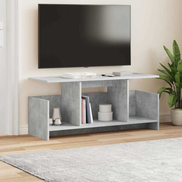 vidaXL TV &aacute;llv&aacute;ny Beton Sz&uuml;rke 102 x 35 x 45 cm Faanyag