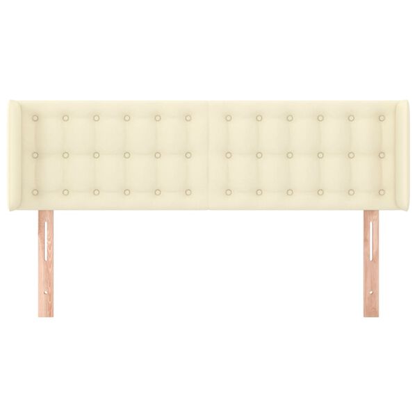 vidaXL kr&eacute;msz&iacute;nű műbőr sz&aacute;rnyas fejt&aacute;mla 147x16x78/88 cm