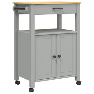 vidaXL MONZA t&ouml;m&ouml;r fenyőfa konyhai kocsi 60 x 40 x 88,5 cm