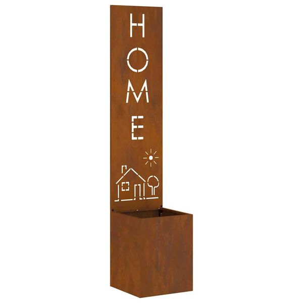 vidaXL Kertvédő vászon Rozsdás 32 x 140 cm időjárásálló acél