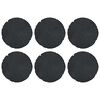 vidaXL L&eacute;pőkő 6 pcs Fekete &Oslash; 45 x 1,8 cm Gumi