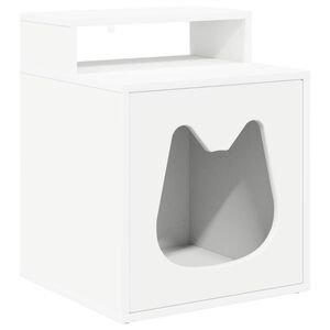 vidaXL Macska H&aacute;z Feh&eacute;r 42,5 x 40 x 53,5 cm Szerelt Fa