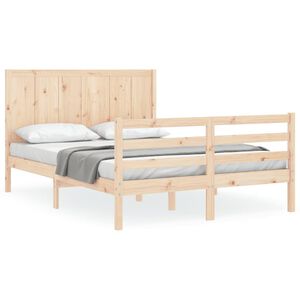 vidaXL t&ouml;m&ouml;r fa &aacute;gykeret fejt&aacute;ml&aacute;val King Size