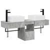 vidaXL F&uuml;rdőszobai Szekr&eacute;ny Szett 3 db Betonsz&uuml;rke 136 x 35 x 80 cm