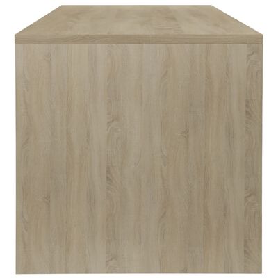 vidaXL fehér/sonoma-tölgy színű forgácslap dohányzóasztal 100x40x40 cm