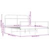 vidaXL barna tölgy színű fém ágykeret matrac nélkül 150 x 200 cm