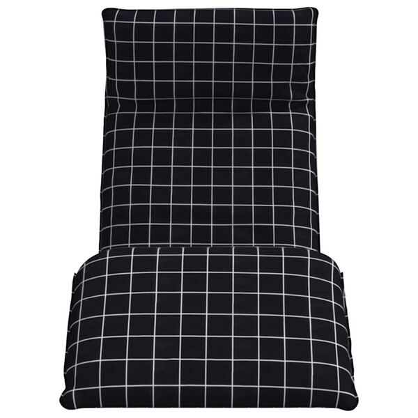 vidaXL oxford-sz&ouml;vet &ouml;sszecsukhat&oacute; napoz&oacute;&aacute;gy kock&aacute;s minta 175x54x8,5cm