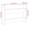 vidaXL antik fa sz&iacute;nű szerelt fa fali cipőszekr&eacute;ny 80 x 18 x 60 cm