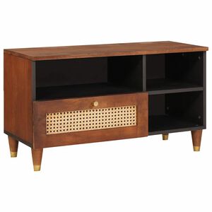 vidaXL TV szekr&eacute;ny Barna 80 x 33,5 x 46 cm T&ouml;m&ouml;r Mang&oacute;f&aacute;t