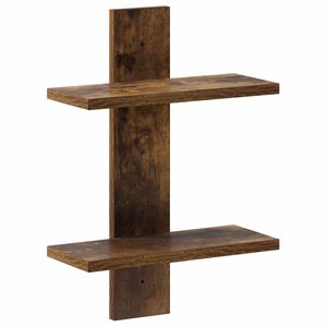 vidaXL Falpolc F&uuml;st&ouml;s T&ouml;lgy 30 x 13,5 x 43 cm Szerelt Fa