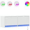 vidaXL feh&eacute;r falra szerelhető TV-szekr&eacute;ny LED-l&aacute;mp&aacute;kkal 100x31x35 cm