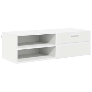 vidaXL F&aacute;b&oacute;l K&eacute;sz&uuml;lt Szekr&eacute;ny 100,5 x 39 x 30 cm Feh&eacute;r Szerelt Fa