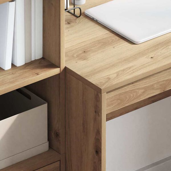 vidaXL Asztal fiókkal 2 pcs Artisan tölgy