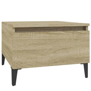 vidaXL sonoma t&ouml;lgy sz&iacute;nű szerelt fa kisasztal 50x46x35 cm
