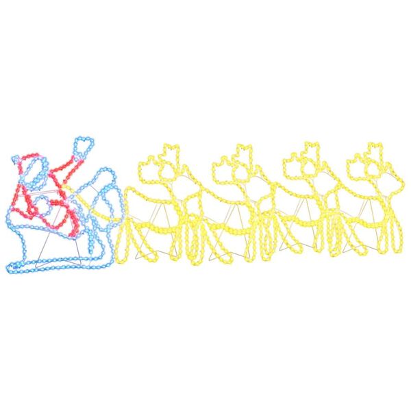 vidaXL Karácsonyi Dísz 1224 LED-del Sokszínű 69 x 79 cm PVC