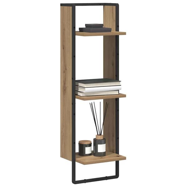 vidaXL Falpolc polcokkal Artisan t&ouml;lgy 30 x 25 x 100 cm Faanyag