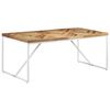 vidaXL t&ouml;m&ouml;r ak&aacute;cfa &eacute;s mang&oacute;fa &eacute;tkezőasztal 180 x 90 x 76 cm