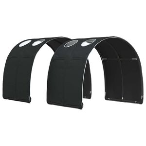 vidaXL &Aacute;gy Alag&uacute;t 2 pcs Fekete 211 x 67.5 x 2 cm Poli&eacute;szter