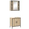 vidaXL F&uuml;rdőszoba b&uacute;tor szett 2 db Barna 60 x 30 x 60 cm Szerelt fa
