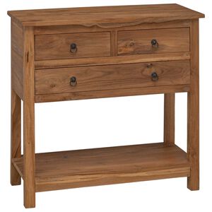 vidaXL Sz&eacute;f Term&eacute;szetes 79 x 35 x 80 cm T&ouml;m&ouml;r Teakfa