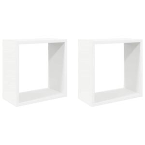 vidaXL 2 db feh&eacute;r fali kockapolc 30 x 15 x 30 cm
